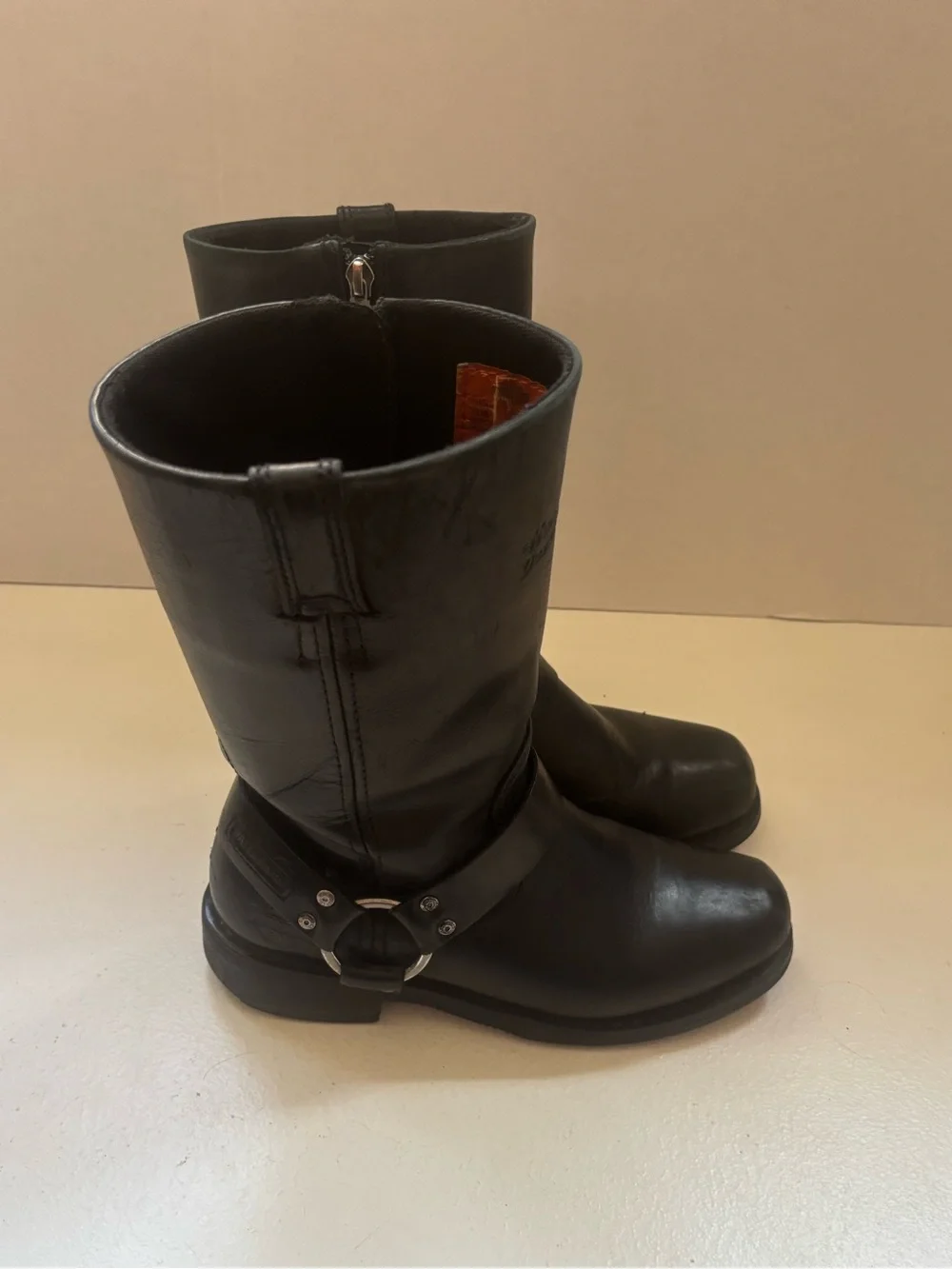 Harley Davidson Hustin 11' Waterproof Harness Motorcycle Boots D95353 Mens 7.5 M